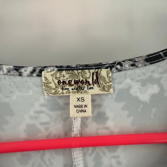 ONE WORLD Unity Tunic Top Size Extra Small NWT Slinky Material Boho Lagenlook - Picture 3 of 13